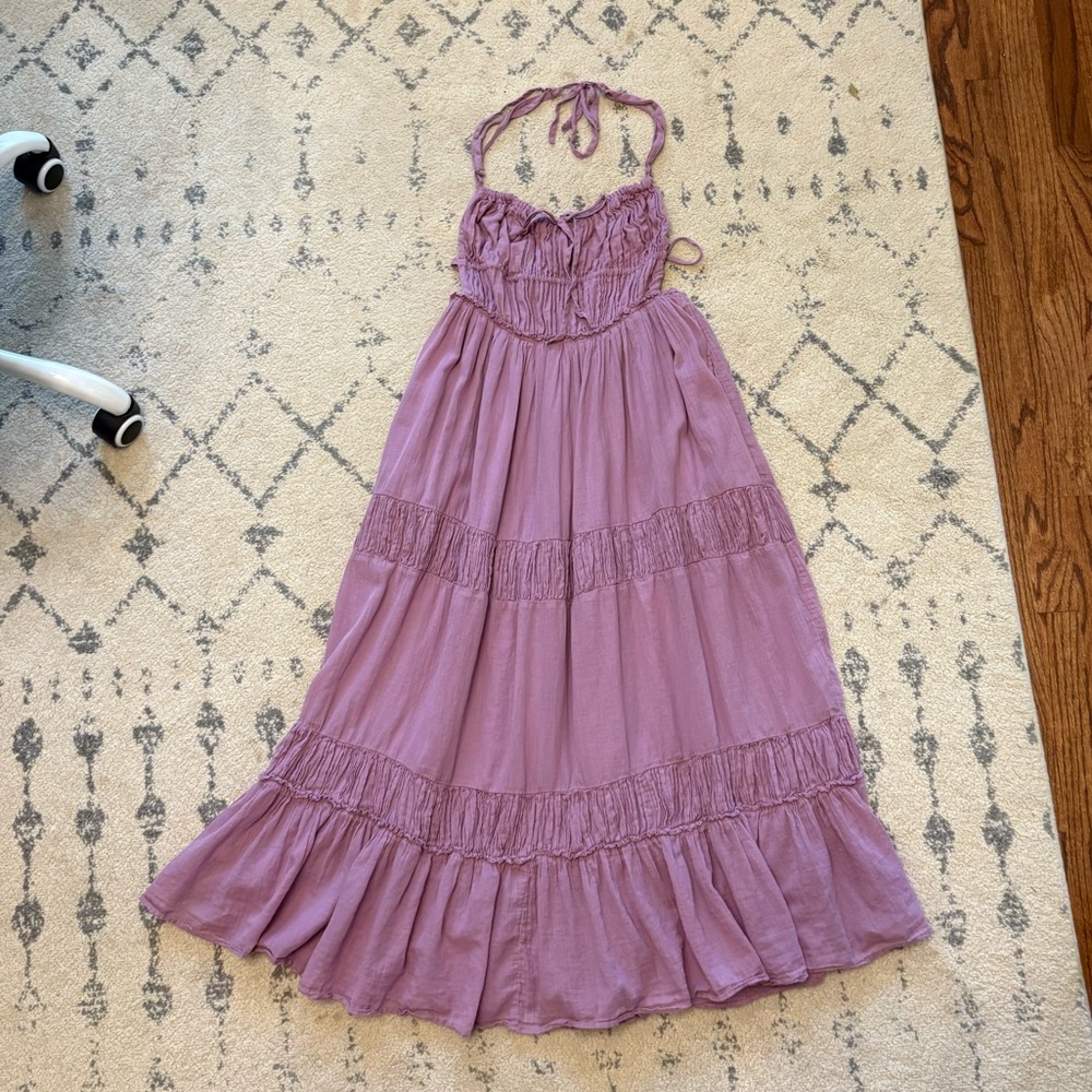 Free People Taking Sides Maxi Dress Lilac - Picture 2 of 10